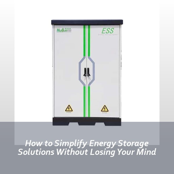How to Simplify Energy Storage Solutions Without Losing Your Mind